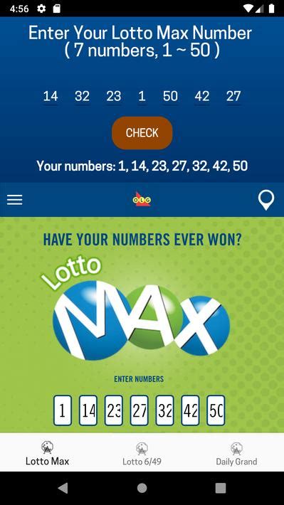 lotto max number checker online.